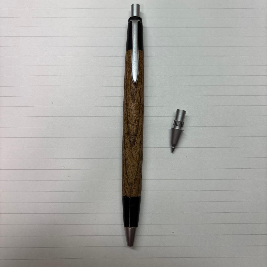 野原工芸旧型　欅　銀金具　固定式口金付き