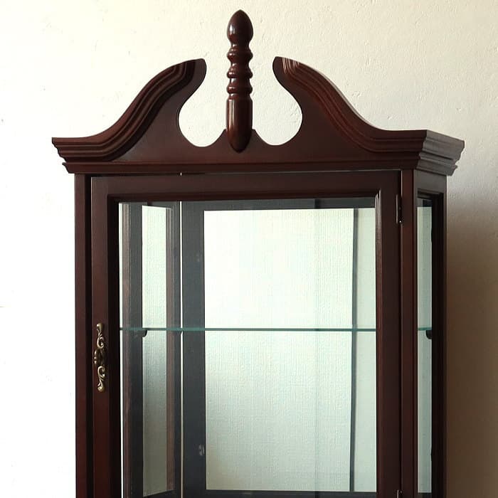 アンティーク 猫足 ガラスキャビネット 飾り棚 コレクションボード