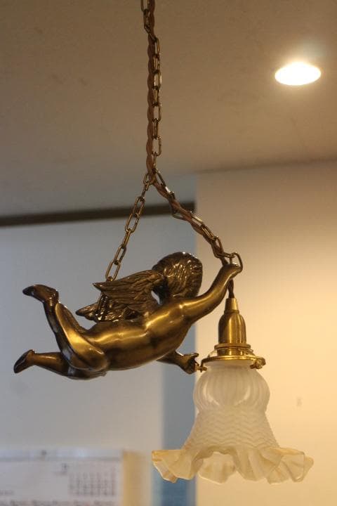 フランス アンティーク 天使 エンジェル シャンデリア ペンダントライト b