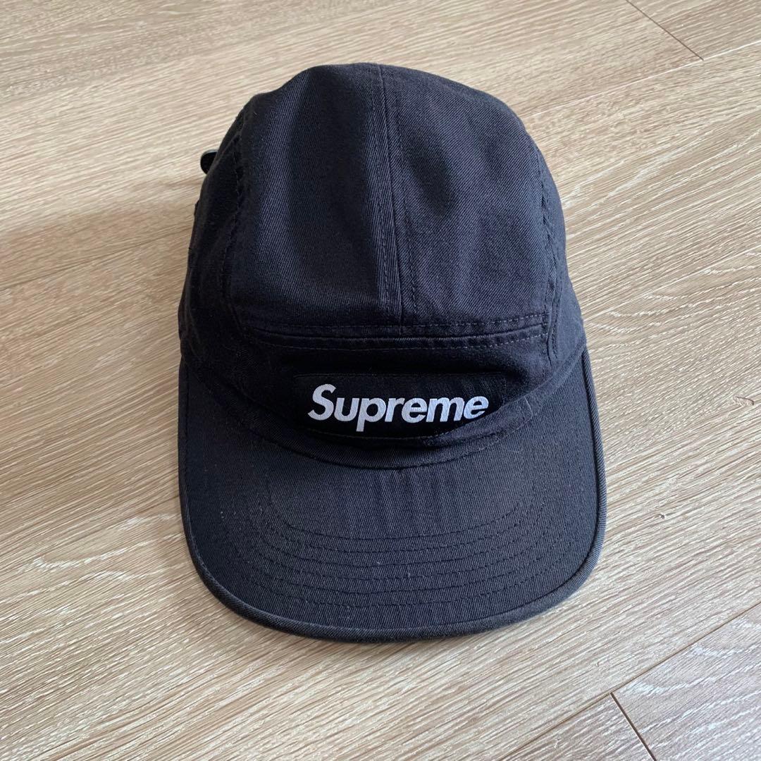 Supreme Washed Chino Twill Camp Cap 黒