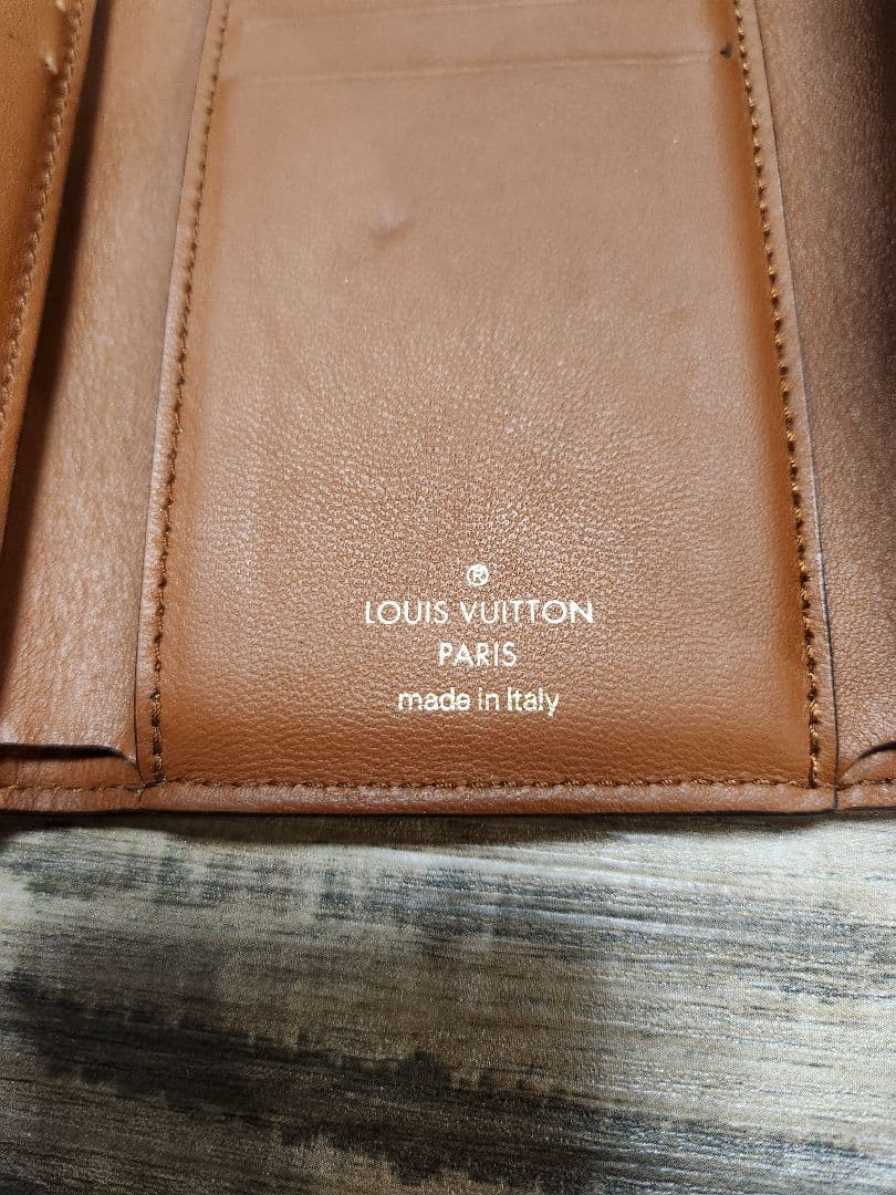 LOUIS VUITTON 二つ折り財布 ブラウン/ベージュ