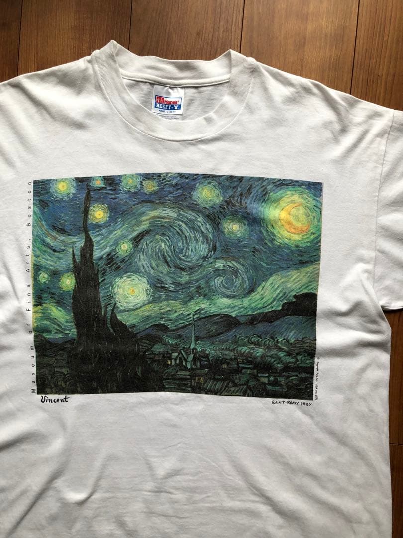 90s vintage Vincent van Goghゴッホ　星月夜 Tシャツ