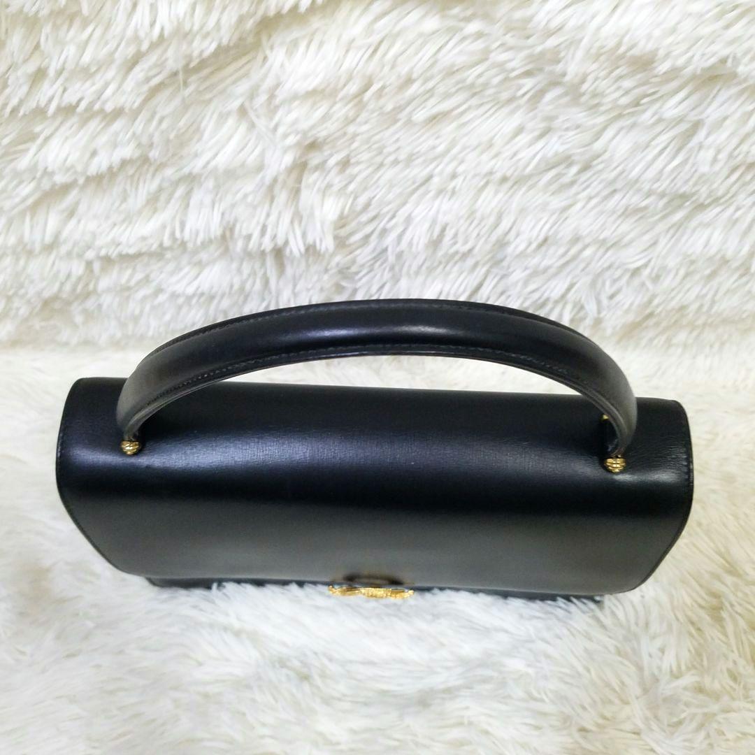【極美品】傳濱野 ハンドバッグ フォーマル レザー ゴールド金具 黒
