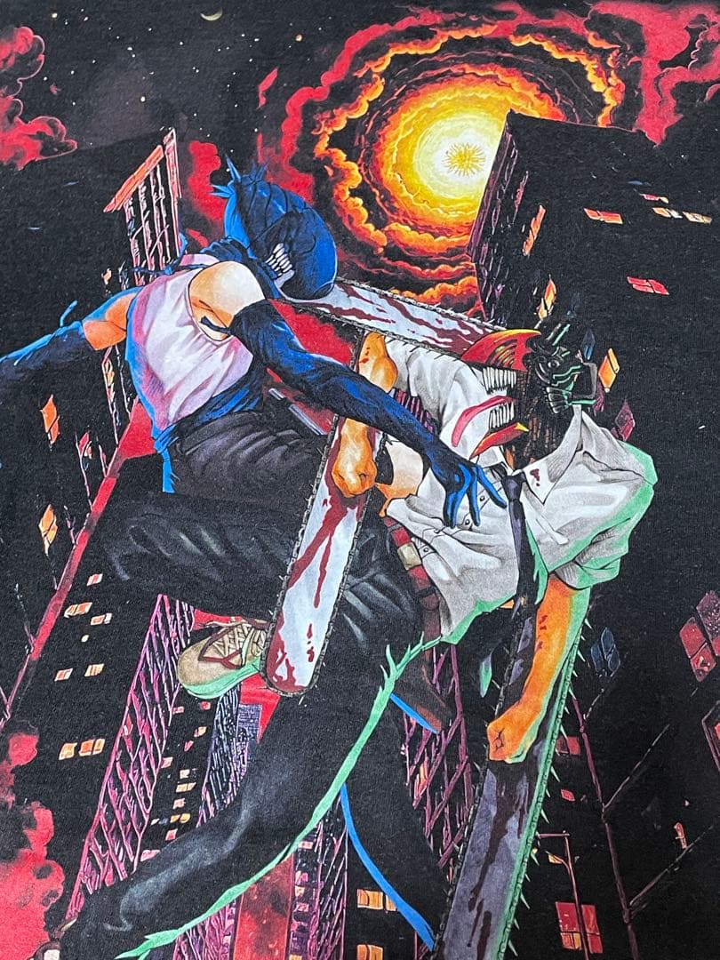 た*け様 希少　チェンソーマン　レゼ　Tシャツ　アニメ　デンジ　フェードブラック