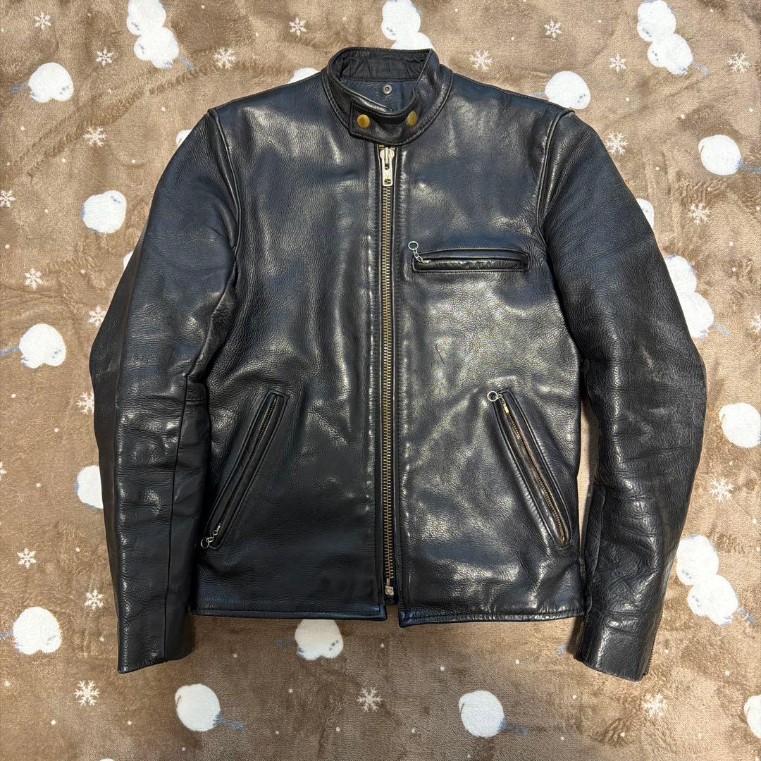 vanson ライダースジャケット シングル レザー Type B 難有