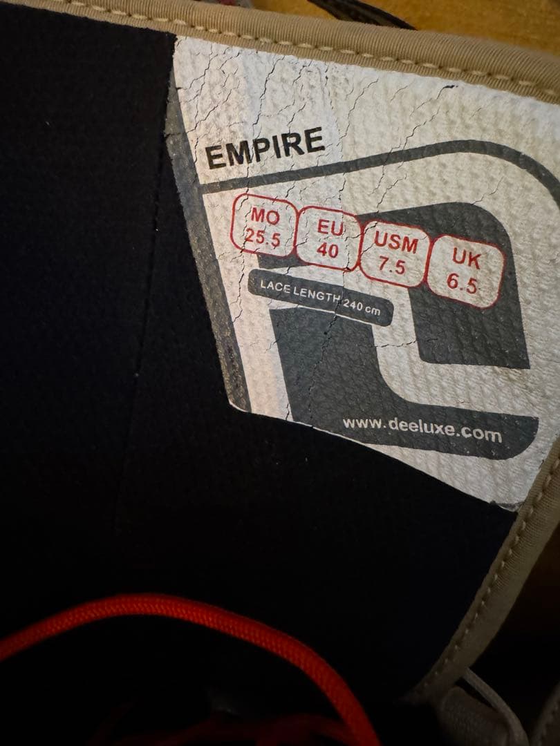 良品中古:DEELUXE EMPIRE エンパイア スノーボードブーツ25.5