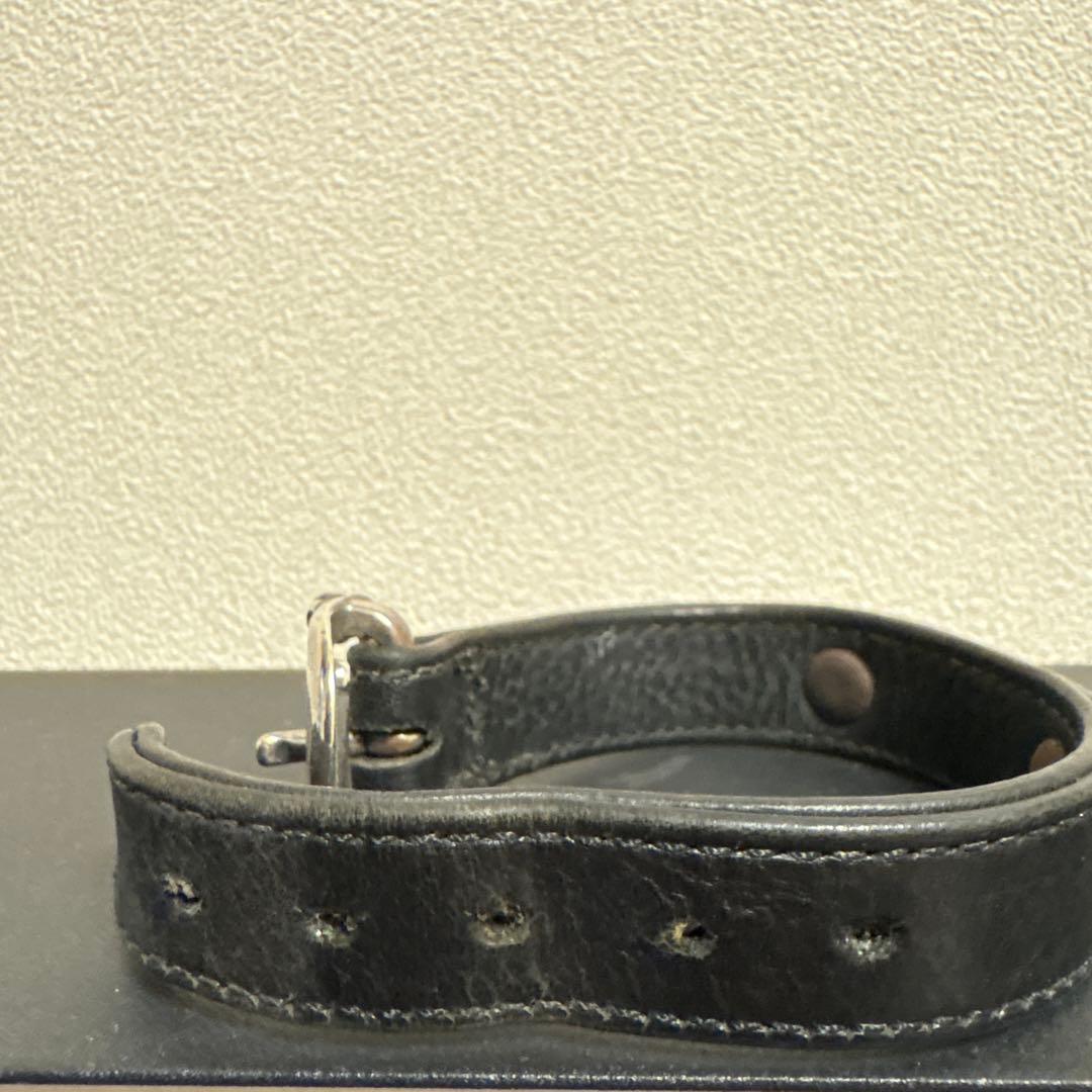 【CHROME HEARTS】レザー ガンスリンガー CHラベル ブレスレット