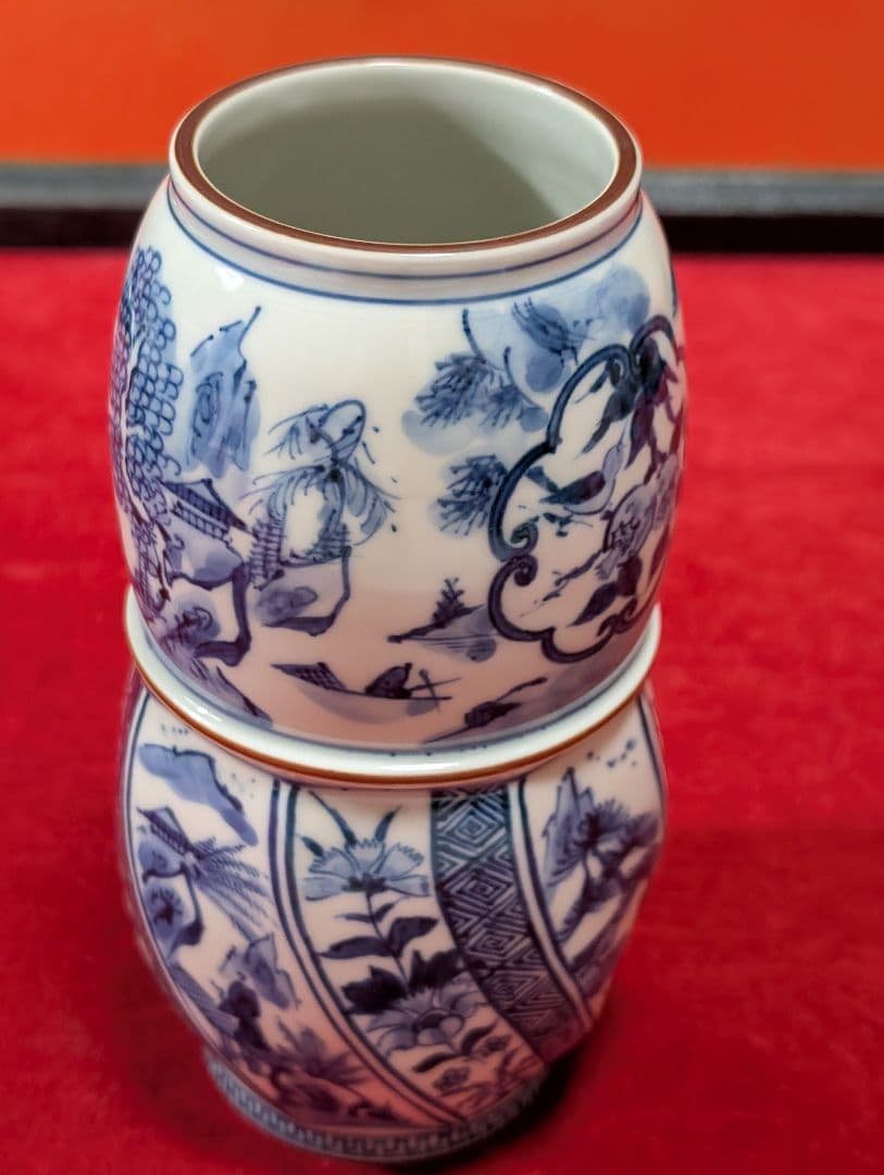 茶道具　皆具　祥瑞　染付　山水　瓢　永泉作　共箱　共布付