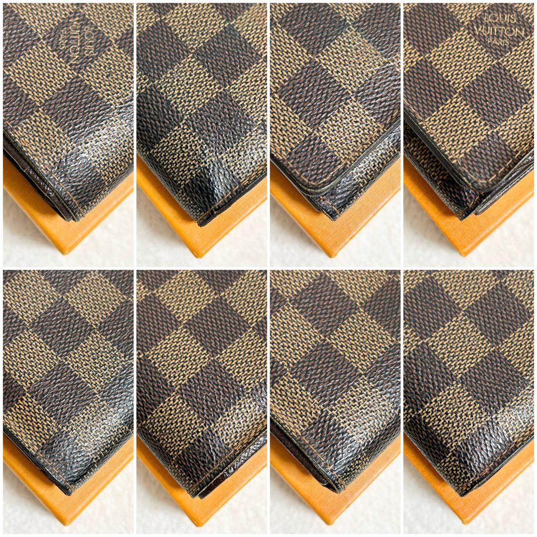 ルイヴィトン　ダミエ　二つ折り財布　トレゾール　ポルト