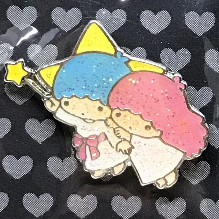 キキララ ラメ ピンバッジ レア 未使用 ピンズ 2001年リトルツインスターズ