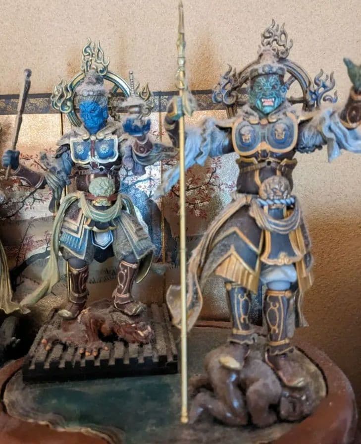 タケヤ師可動仏像・持国天、増長天、広目天、多聞天四天王像フィギュア 4体セット