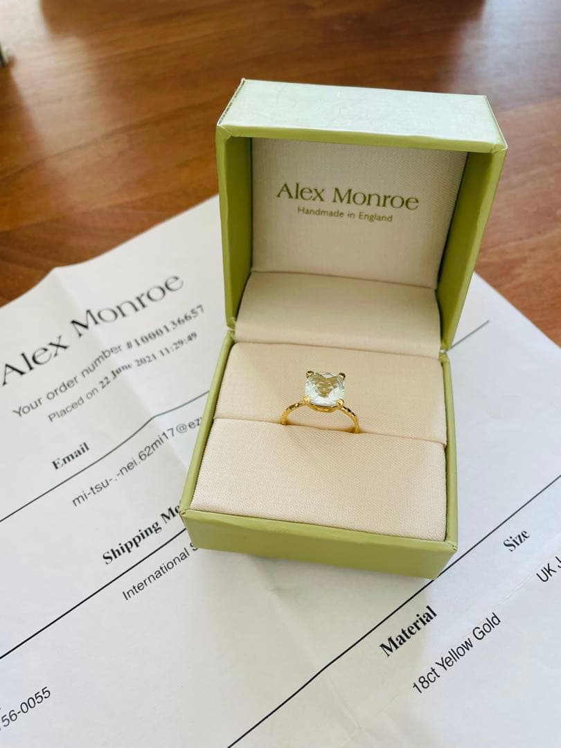 Alex Monroe アクアマリンリング