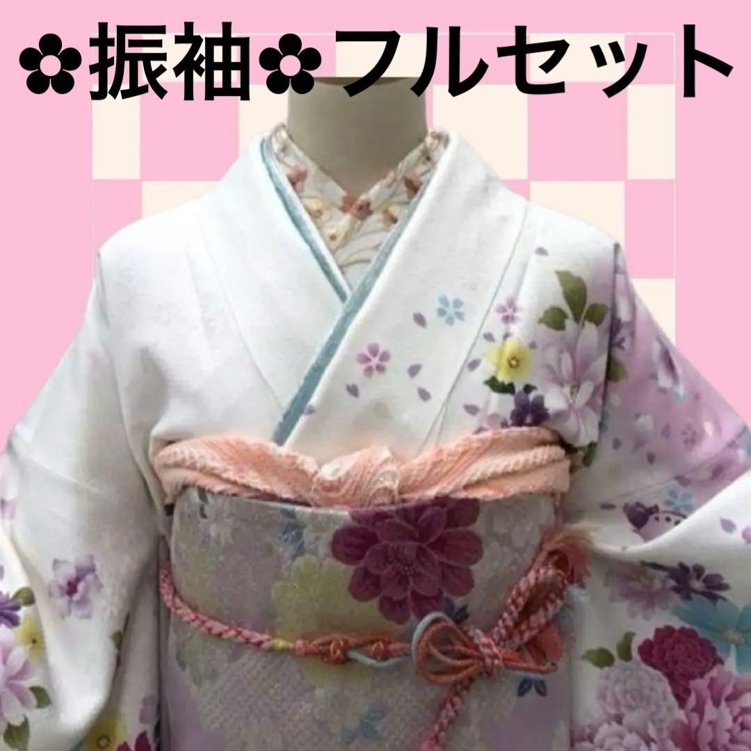 ❣️期間限定お値下げ❪5209❫ ✿ 振袖フルセット✿ 正絹長襦袢付(刺繍半衿付)