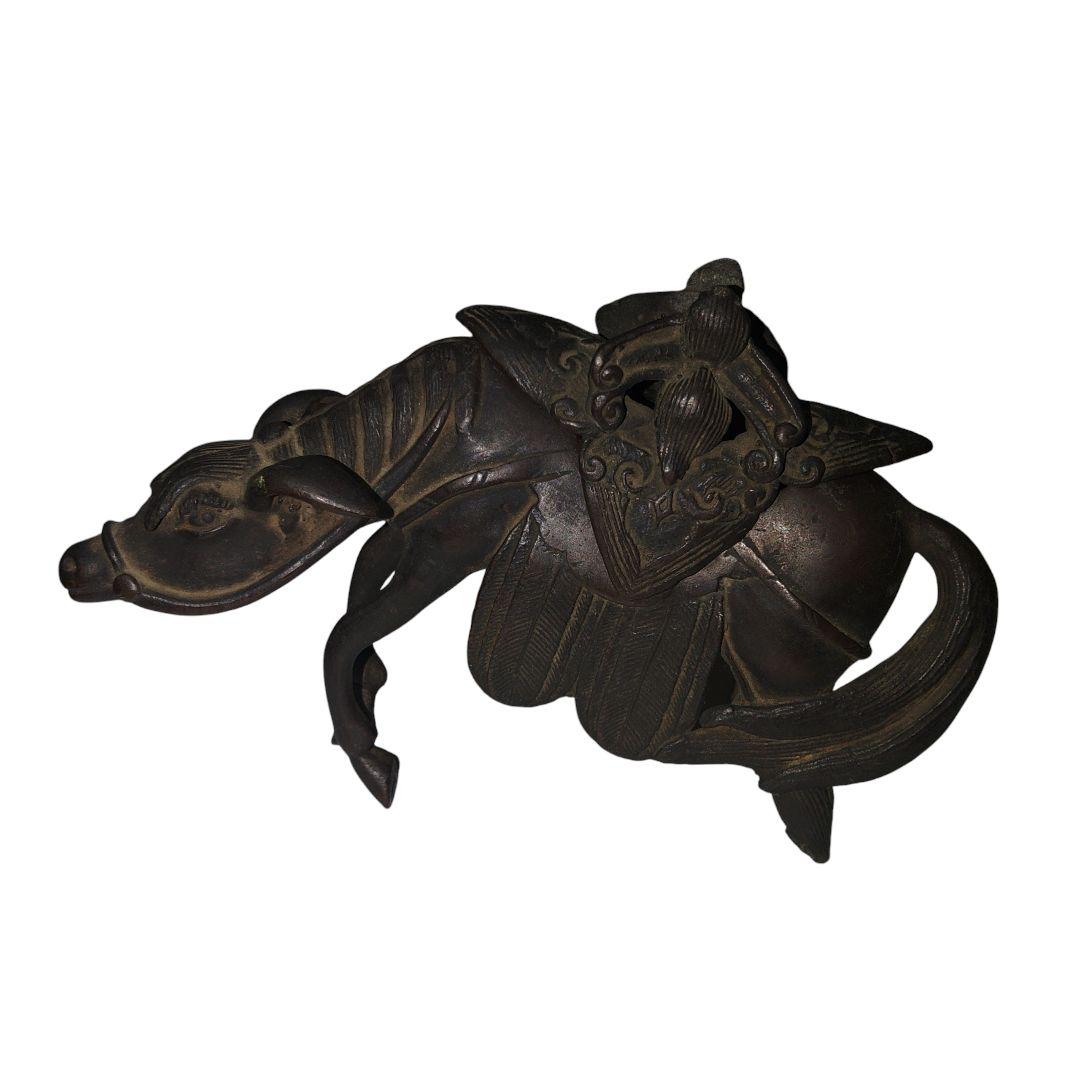 明代　驢馬香炉　古銅　置物