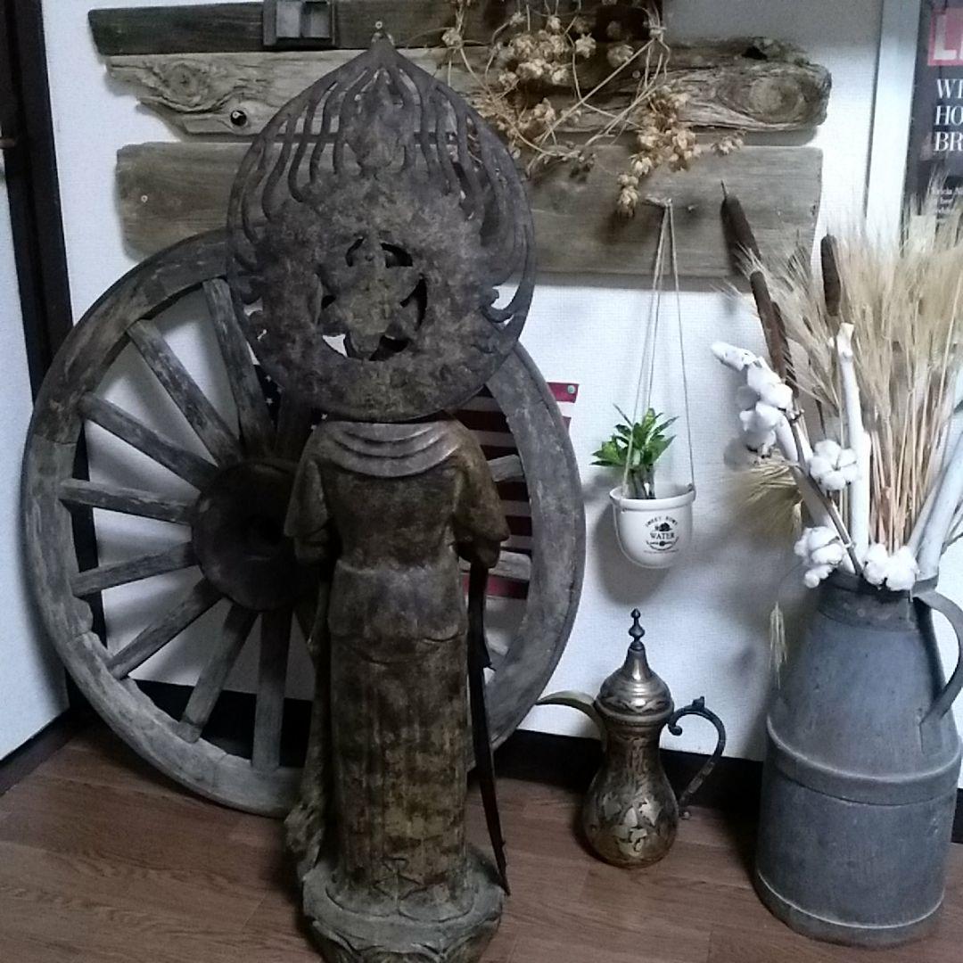 古い仏像/観音像　95センチ