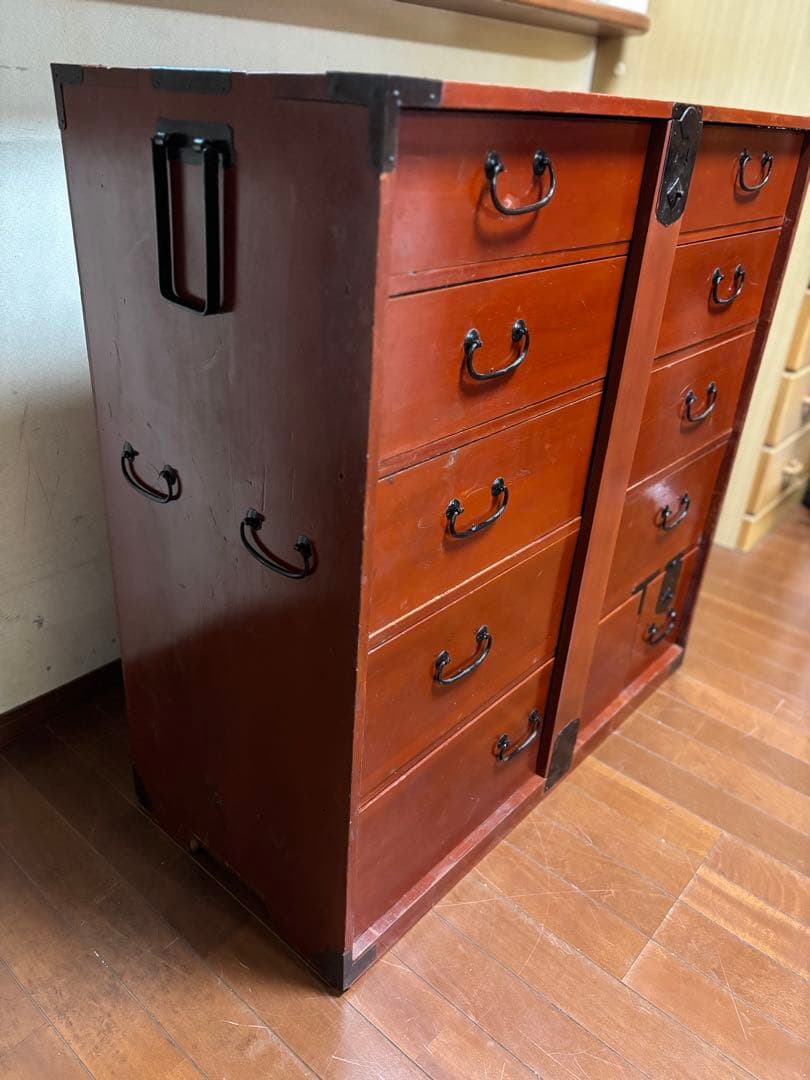 【大幅値引可能】【飛騨家具】和箪笥 かんぬき付き 古家具 アンティーク レトロ