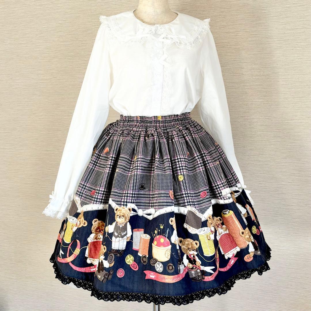 morphose テーラーくまちゃんスカート ネイビー メタモルフォーゼ