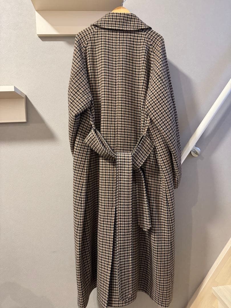 L'ESSAGE チェック柄オーバーサイズコート