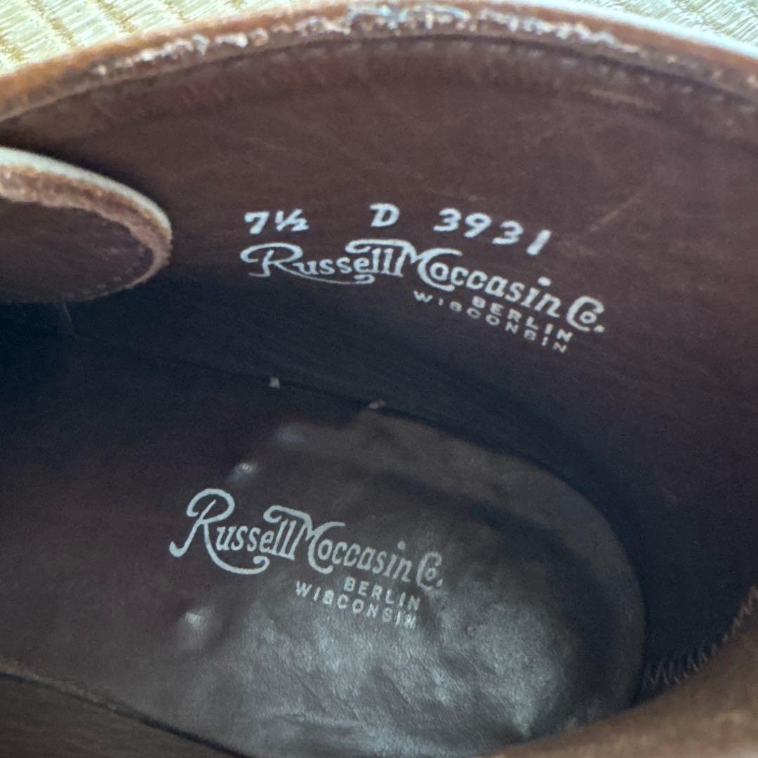 ラッセルモカシン　7 1/2 D ストラップベルト　レザー　 チャッカブーツ