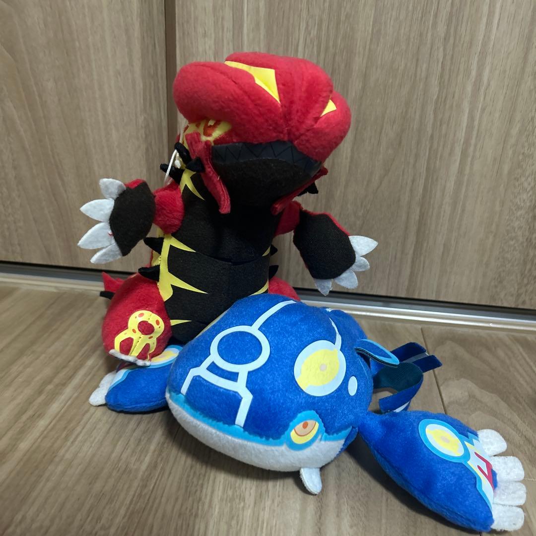 ゲンシグラードン ゲンシカイオーガ コロっとまんまるぬいぐるみ　ポケモン