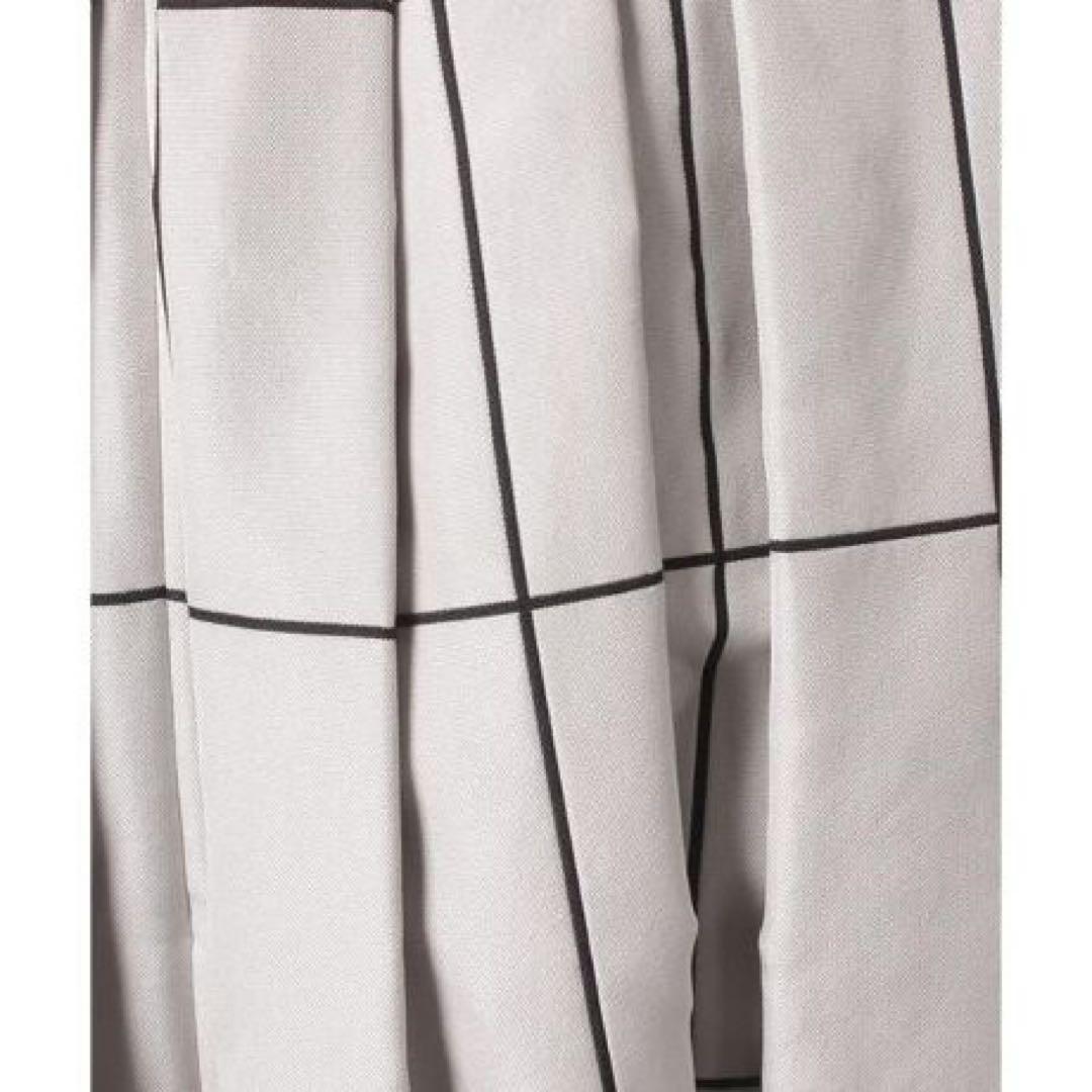 【LANVIN】グラフチェック柄ロングフレアスカート