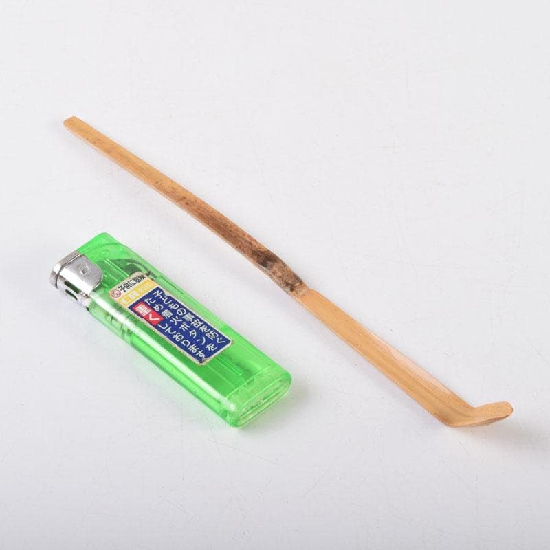 フミフミ竹高斉作茶杓　銘蓬莱　前大徳　須賀玄道書付　共筒共箱　V　9083