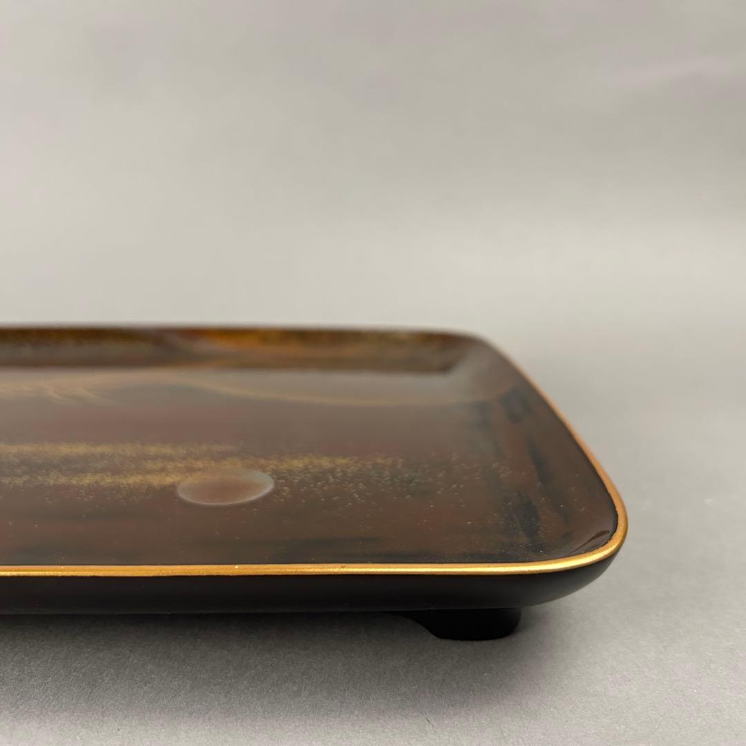 金蒔絵盆 金箔装飾