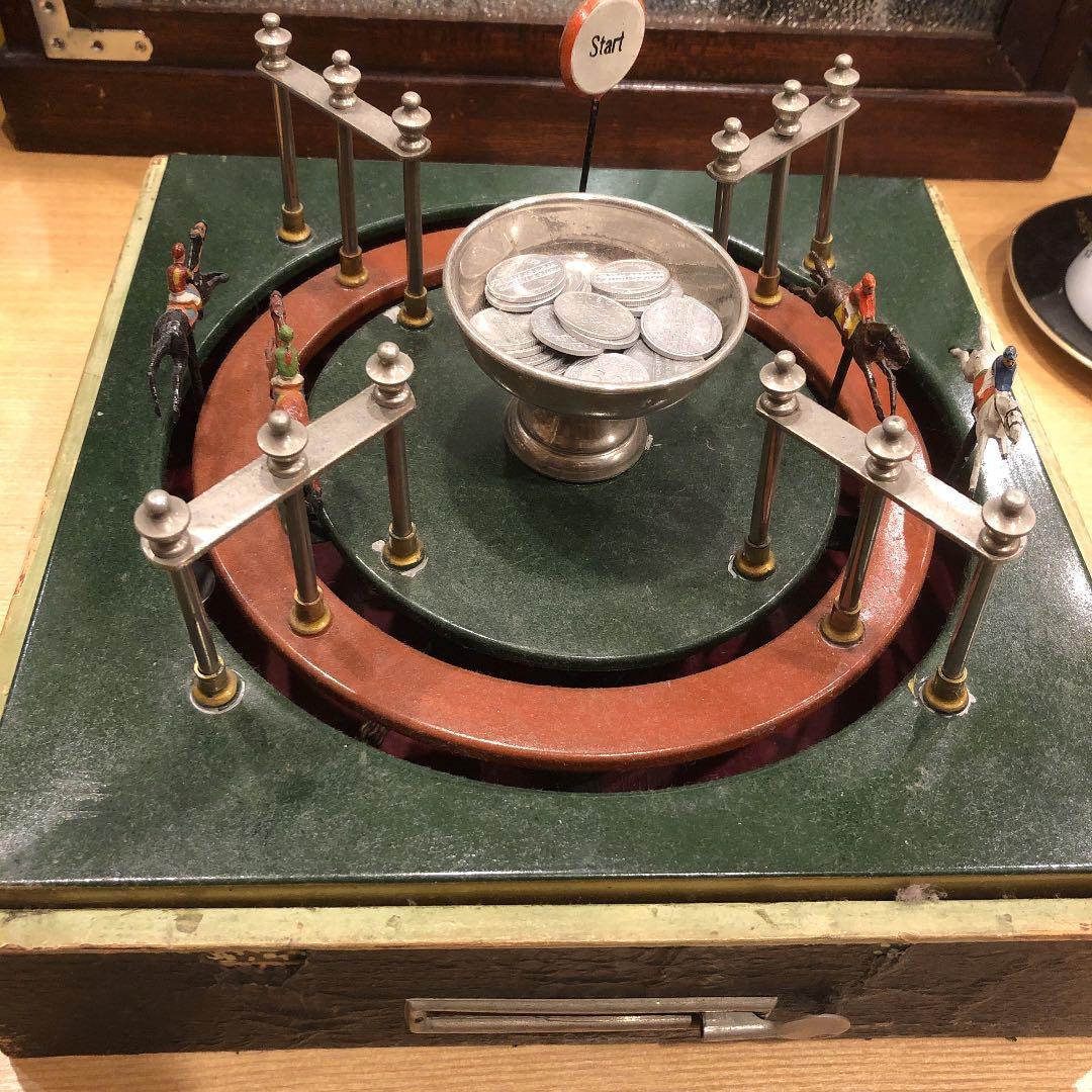 アンティーク　ドイツ製　卓上競馬ゲーム機