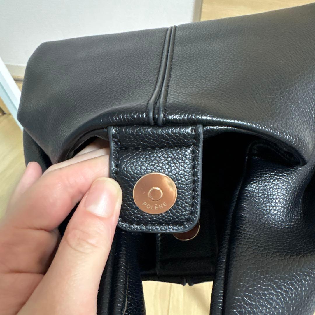 ま*め様 POLENE Numero Neuf Mini ブラックショルダーバッ