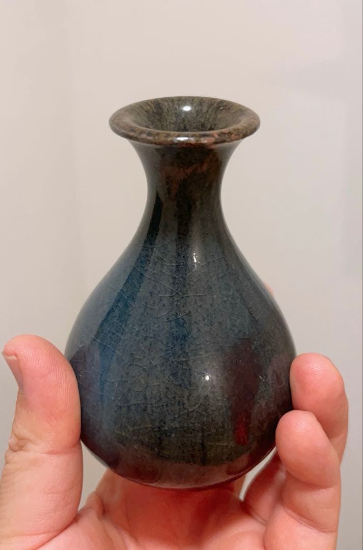 鈞窯玉壺春瓶　骨董品　古美術　陶芸　酒器