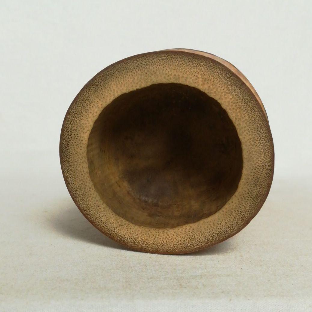 在銘あり　竹の花活け　花入　竹筒花入　茶道具　共箱