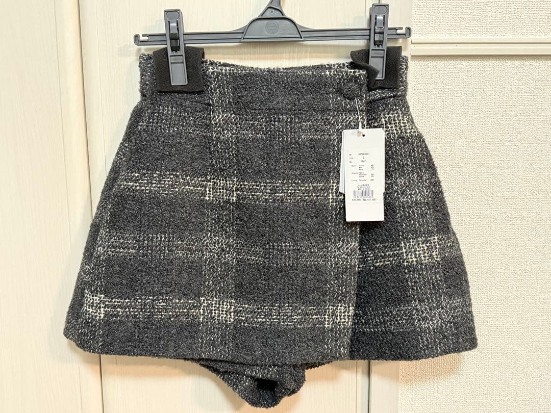 sheller シェリエチェックツイードキュロット