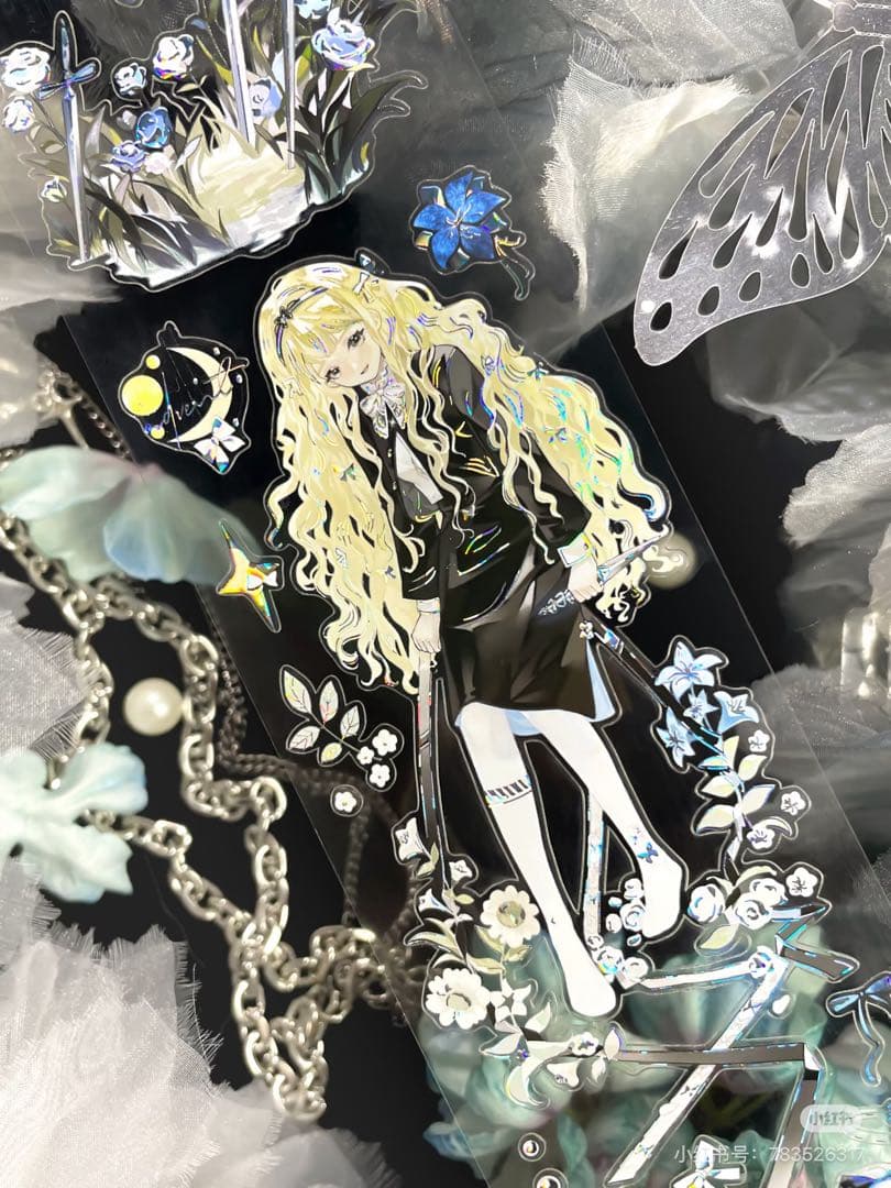 【9072】海外　マスキングテープ　4.8m巻　貝殻光カッティング人物系　女の子