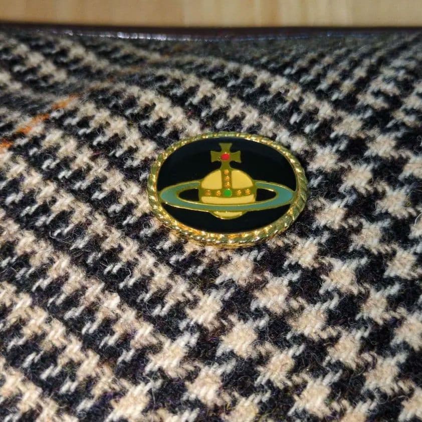 【美品】ヴィヴィアンウエストウッド千鳥格子柄ハンドバッグ