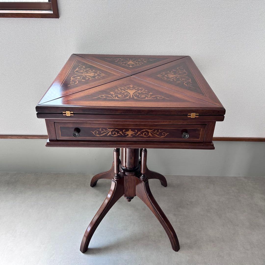 希少 アンティーク ゲーミングテーブル サイドテーブル 家具 ヴィンテージ