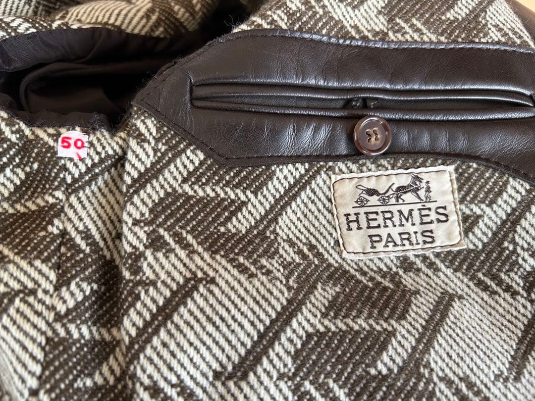 HERMESエルメス レザージャケット ヴィンテージ50 Lサイズ美品