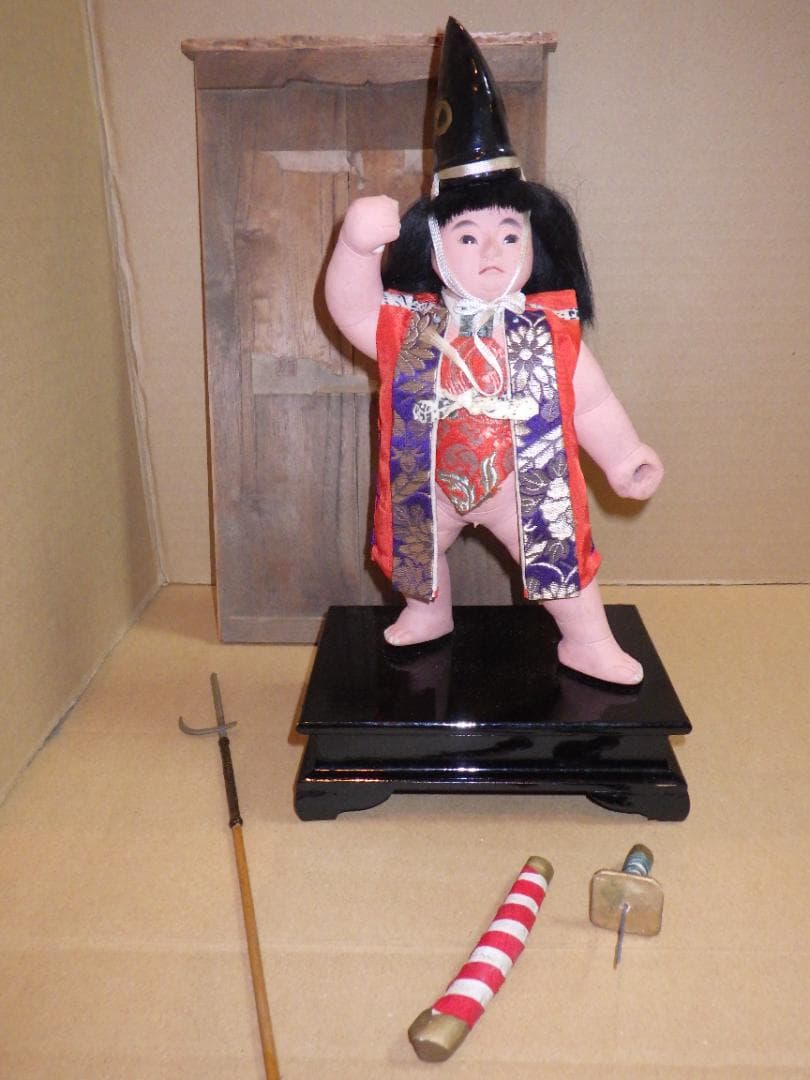 歴史物 加藤一冑 金太郎 御所人形 真多呂人形 武者人形 五月人形 日本人形 箱