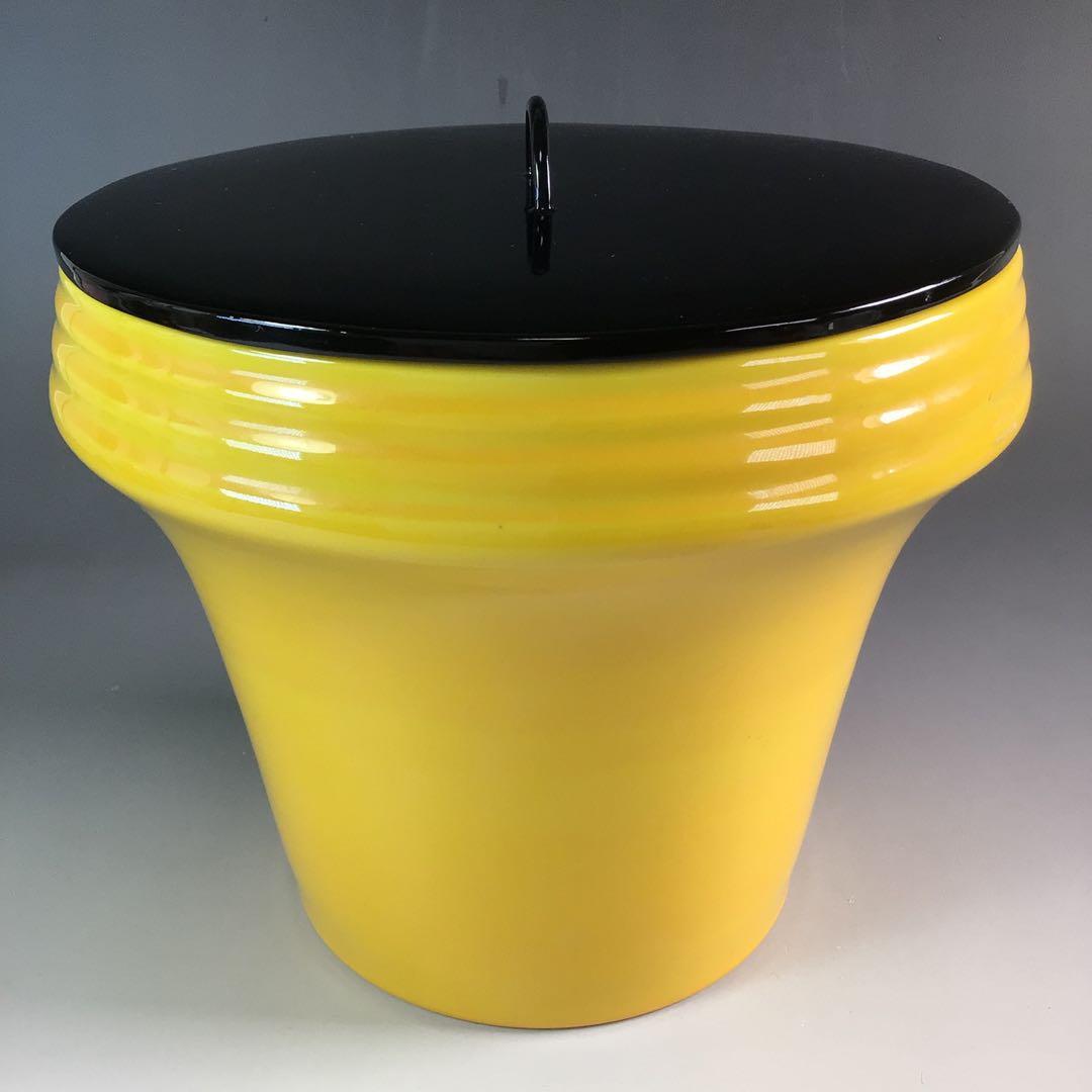 Ｒ７４６　水指　『膳所焼』『陽炎園造』『久田宗也　箱書』『交趾写末広水指』　共箱