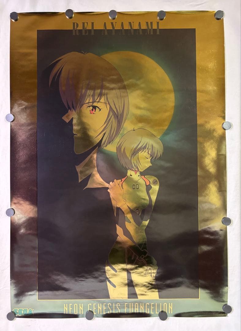 綾波レイ 新世紀エヴァンゲリオン ゴールドバージョン B2 ポスター SEGA