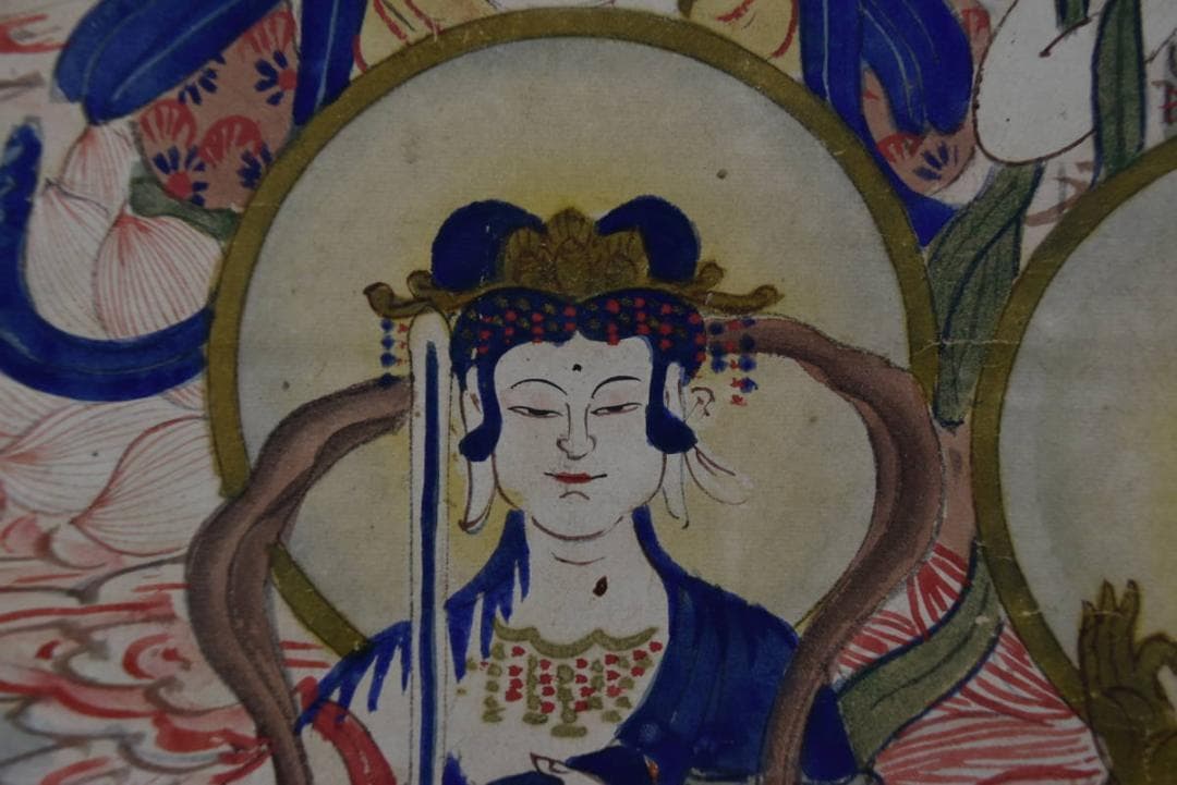 作者不詳/十三佛図/十三仏図/古画人物図/仏画/掛軸/名家伝来/AA-231