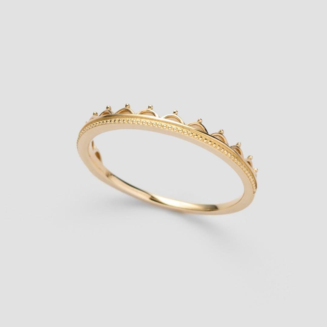 Jewel closet by L&co K10 レイヤードリング　9号ミル打ち