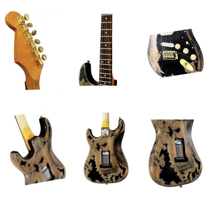 エイジド エレキギター ストラトキャスター　ギター エレキ レリック シールド