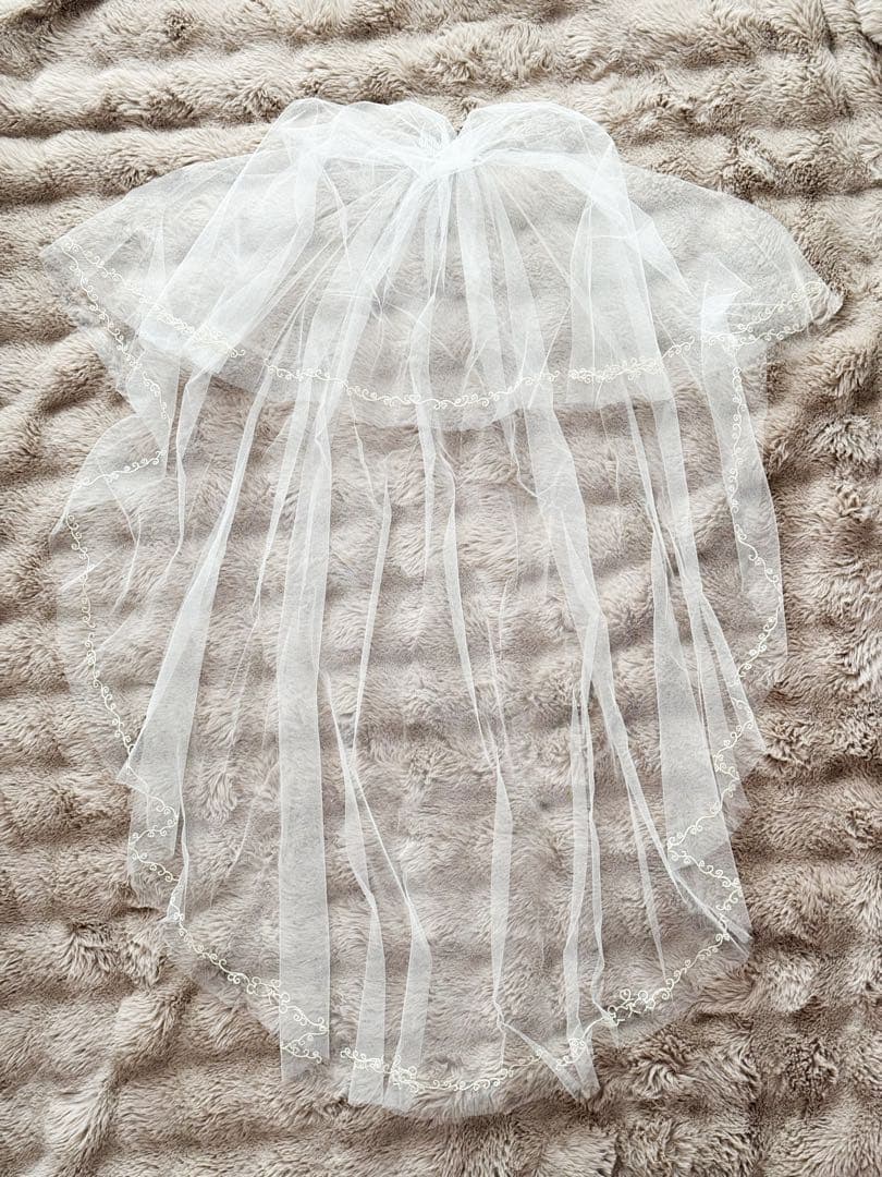 FTW ミラコスタ ウェディング ミッキーベール ショート ラメあり