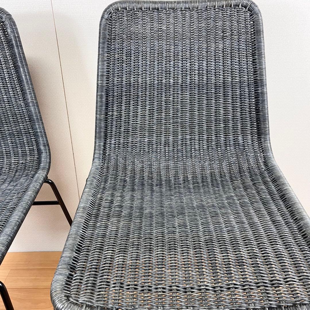 【展示未使用】Oliver オリバー　正規品　藤 ラタンチェア 2脚セット