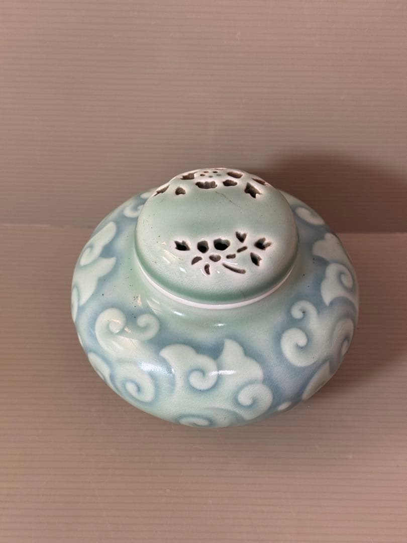2791 希少　香蘭社　青磁　香炉