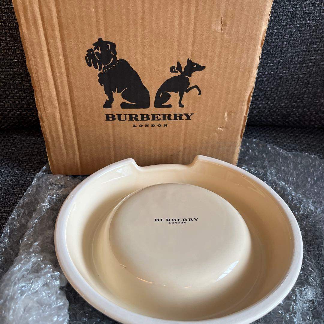 未使用★美品BURBERRY フードボウル アイボリー チェック柄皿※おまけあり