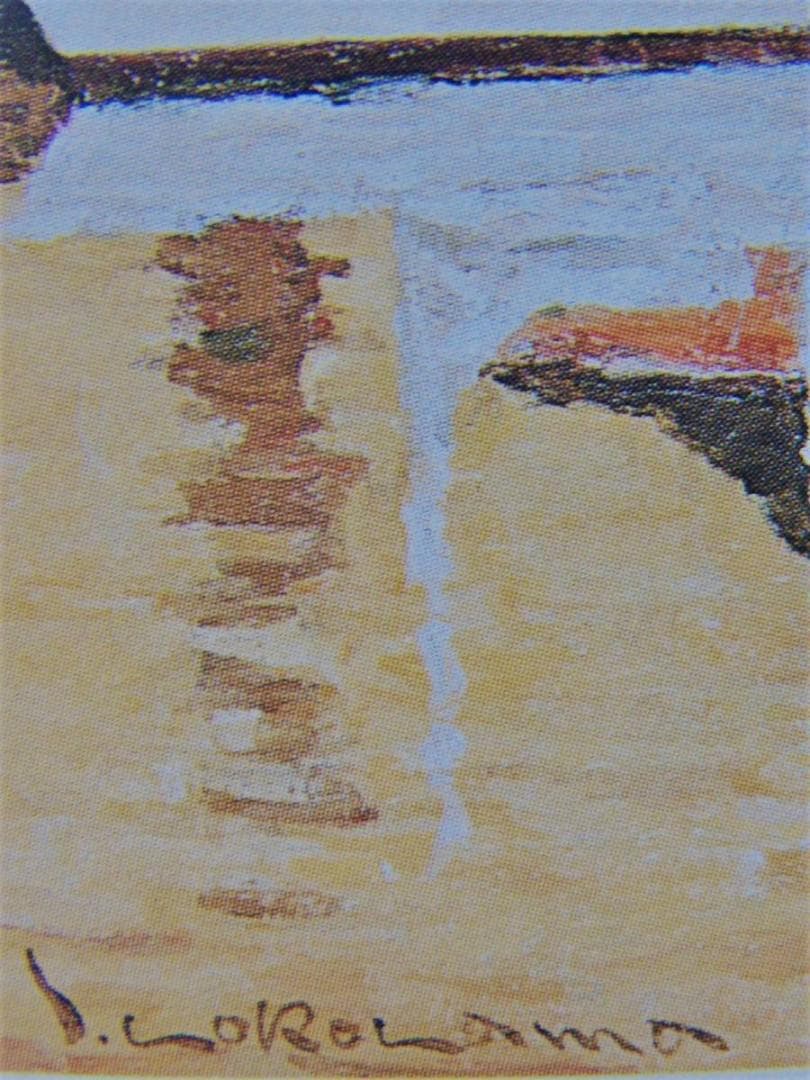 横山申生、【ホールンの塔】、希少な額装用画集より、新品額装付、状態良好