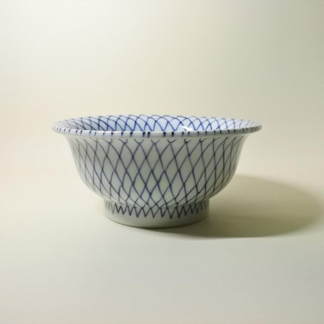 江戸後期　伊万里　染付　網手　鉢　骨董品　アンティーク