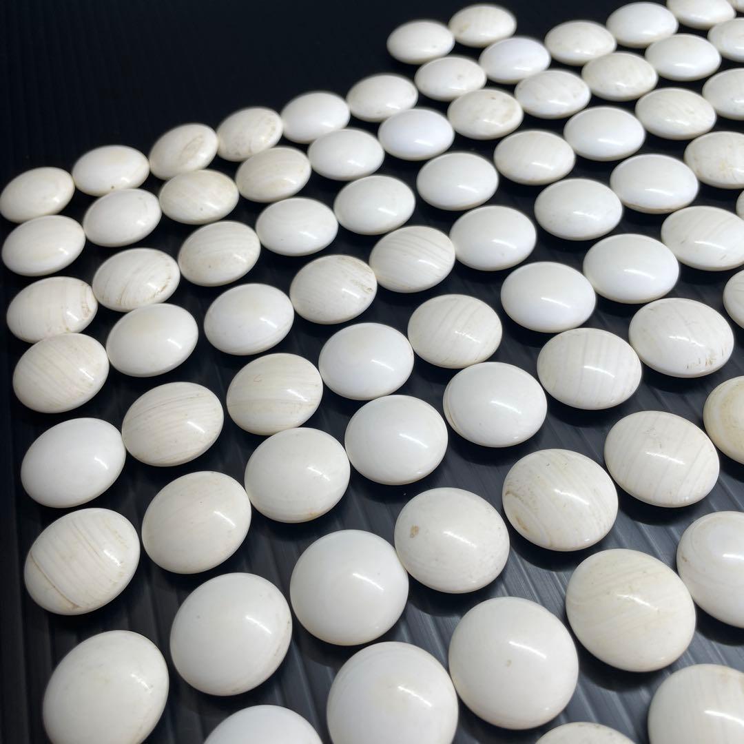 綺麗 蛤 はまぐり碁石 那智黒碁石 大碁笥 竹印 セット 割れ無し