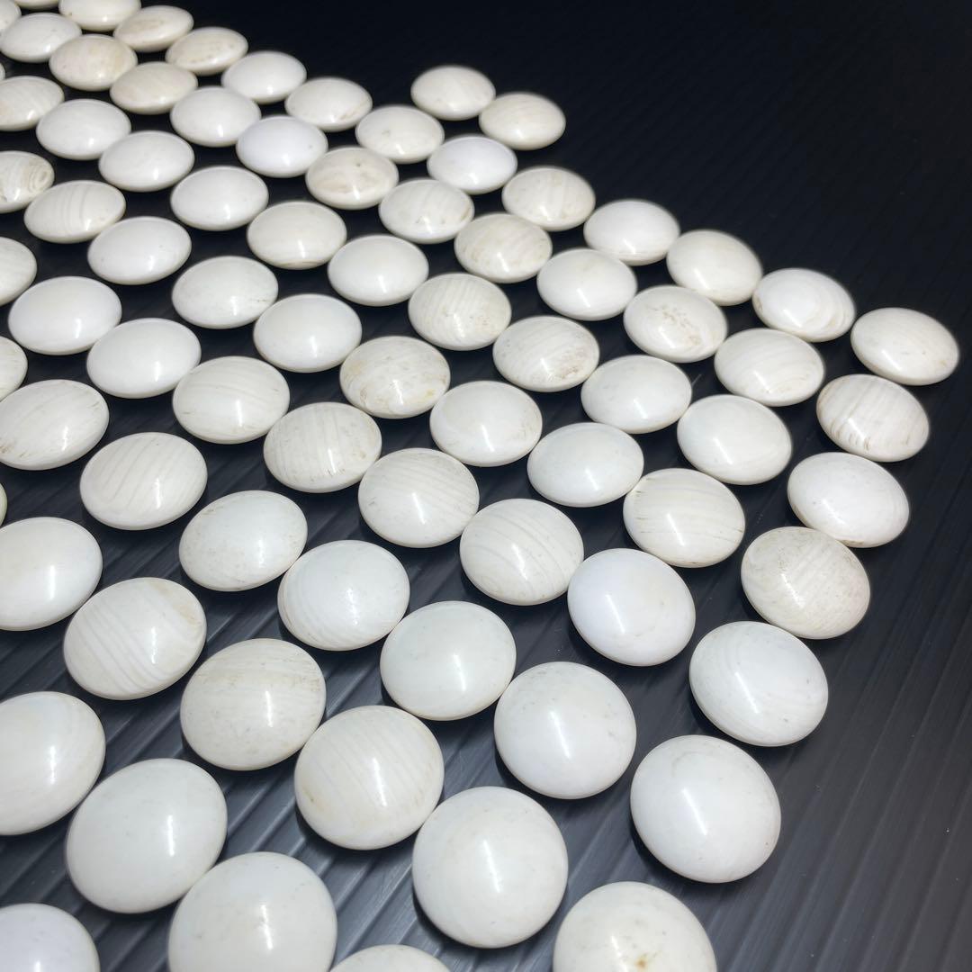 綺麗 蛤 はまぐり碁石 那智黒碁石 大碁笥 竹印 セット 割れ無し